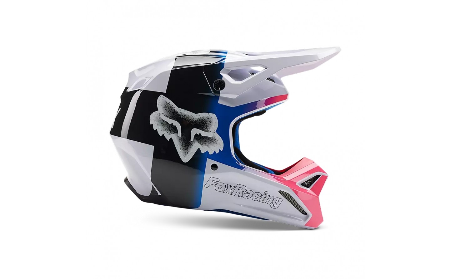 Casco fox sales v1 blanco