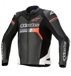 Chaqueta Alpinestars Gp Force Leather Airflow Negro Blanco Rojo |3100722-1231|