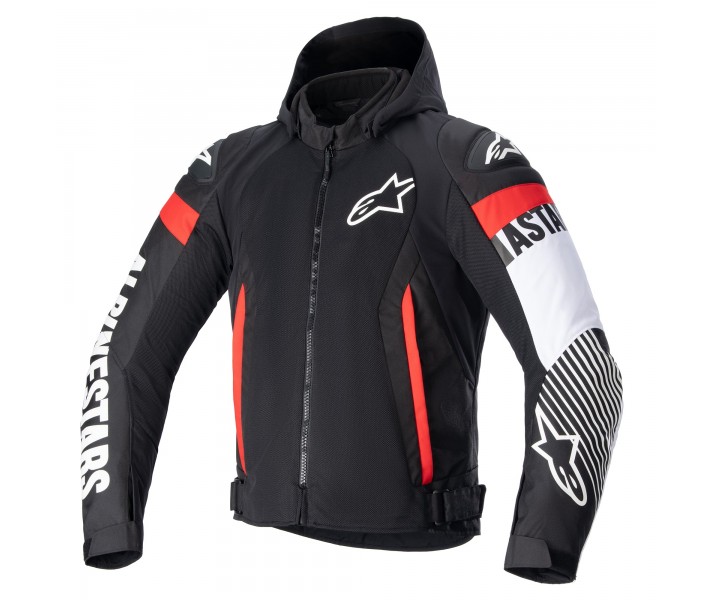 Chaqueta Alpinestars Zaca Air Negro Blanco Rojo Fluor |3306423-1231|