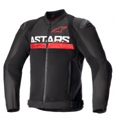 Chaqueta Alpinestars Smx Air Negro Brillo Rojo |3306523-1303|