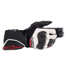 Guantes Alpinestars Sp-8 V3 Air Negro Blanco Rojo Brillo |3558621-1304|