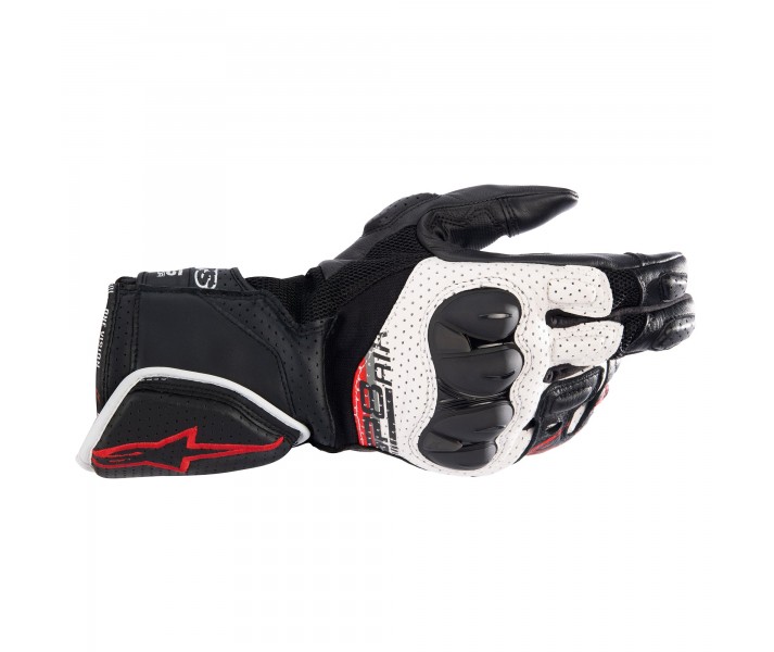 Guantes Alpinestars Sp-8 V3 Air Negro Blanco Rojo Brillo |3558621-1304|