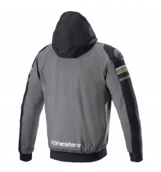 Sudadera Con Capucha Alpinestars Sektor V2 Tech Tar Gris Negro Amarillo Fluor