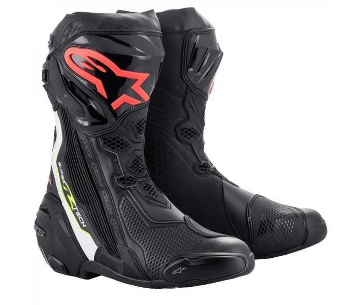 Botas Alpinestars Supertech R Negro Blanco Rojo Amarillo |2220021-1236|