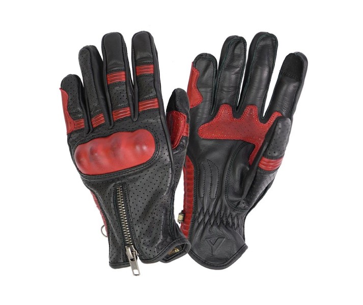 Guantes Verano ByCity Amsterdam Negro Rojo |1000149|