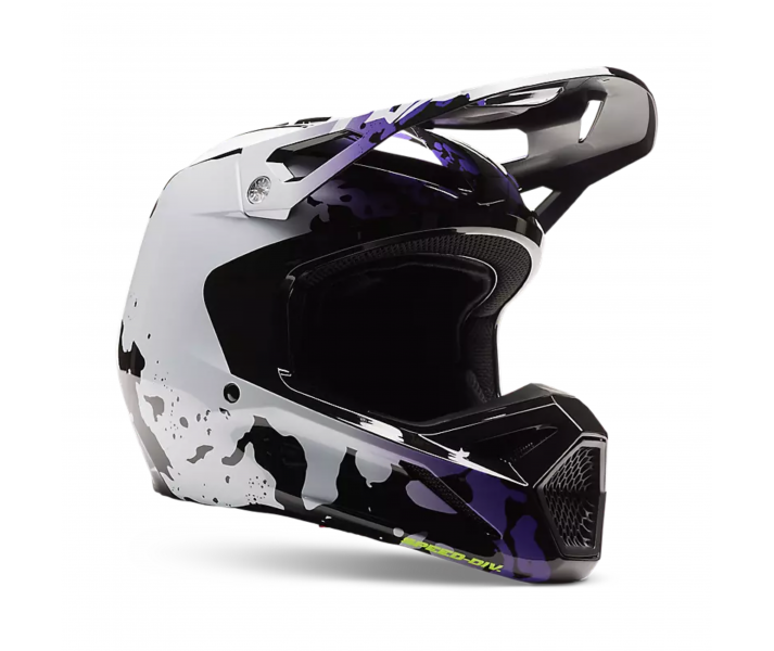 Casco Fox Infantil V1 Morphic Negro Blanco |30483-018|