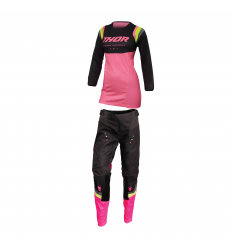 Traje Thor Mujer Pulse Rev Charcoal Rosa Fluor