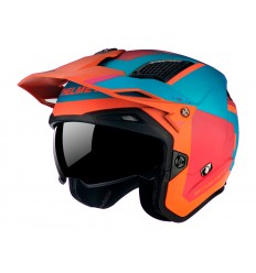 Casco Mt District Sv S Analog Naranja Azul Mate |13457943433|