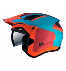 Casco Mt District Sv S Analog Naranja Azul Mate |13457943433|