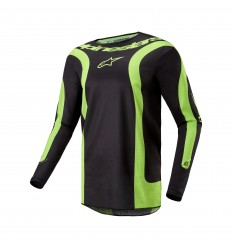 Camiseta Alpinestars Fluid Lurv Negro Amarillo Fluor |3762024-168|