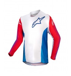 Camiseta Infantil Alpinestars Racer Pneuma Azul Mars Rojo Blanco |3776924-736|