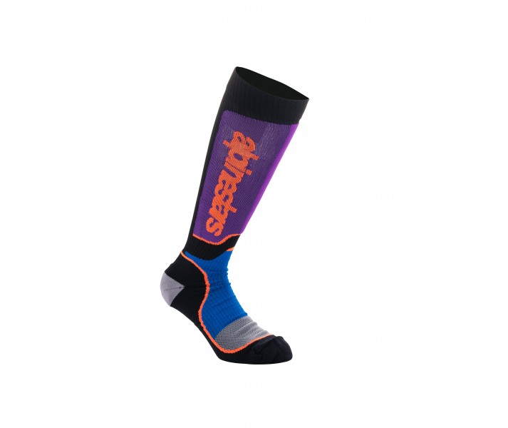 Calcetines Infantil Alpinestars Mx Plus Negro Royal Azul Púrpura |4742324-1246|