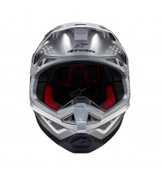 Casco Alpinestars Supertech S-M10 Flood Plata Negro Naranja Fluor M&G |8300923-1