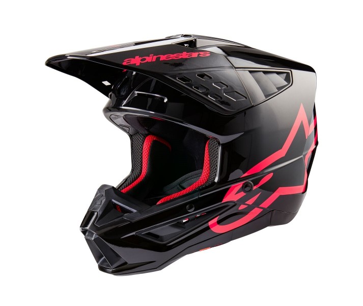 Casco Alpinestars S-M5 Corp Negro Diva Rosa Brillo |8306323-1839|