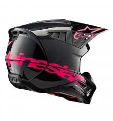 Casco Alpinestars S-M5 Corp Negro Diva Rosa Brillo |8306323-1839|