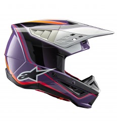 Casco Alpinestars S-M5 Sail Violeta Negro Plata Brillo |8306723-3919|