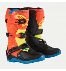 Botas Alpinestars Infantil Tech 3S Naranja Fluor Azul Amarillo Fluor |2014024-47