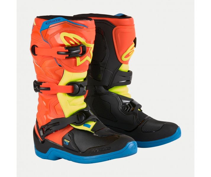 Botas Alpinestars Infantil Tech 3S Naranja Fluor Azul Amarillo Fluor |2014024-47