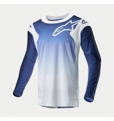 Camiseta Alpinestars Racer Hoen Blanco Azul Marino Azul Claro |3761324-2070|