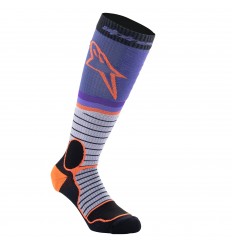 Calcetines Alpinestars Mx Pro Negro Gris Morado |4701524-1207|