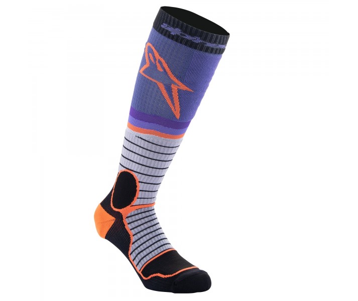 Calcetines Alpinestars Mx Pro Negro Gris Morado |4701524-1207|