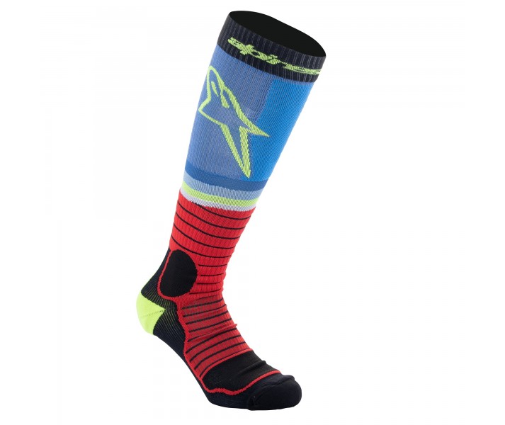 Calcetines Alpinestars Mx Pro Negro Rojo Azul Claro |4701524-1212|