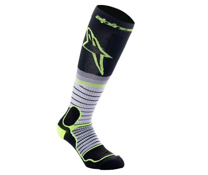 Calcetines Alpinestars Mx Pro Negro Gris Amarillo Fluor |4701524-175|