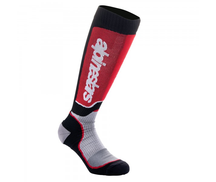 Calcetines Alpinestars Mx Plus Negro Gris Rojo |4702324-1215|