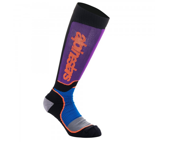 Calcetines Alpinestars Mx Plus Negro Azul Morado |4702324-1246|