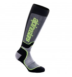 Calcetines Alpinestars Mx Plus Negro Gris Amarillo Fluor |4702324-175|