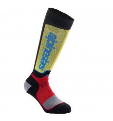 Calcetines Alpinestars Infantil Mx Plus Negro Rojo Azul Claro |4742324-1212|