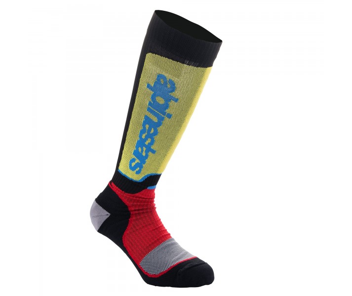 Calcetines Alpinestars Infantil Mx Plus Negro Rojo Azul Claro |4742324-1212|