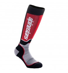 Calcetines Alpinestars Infantil Mx Plus Negro Gris Rojo |4742324-1215|