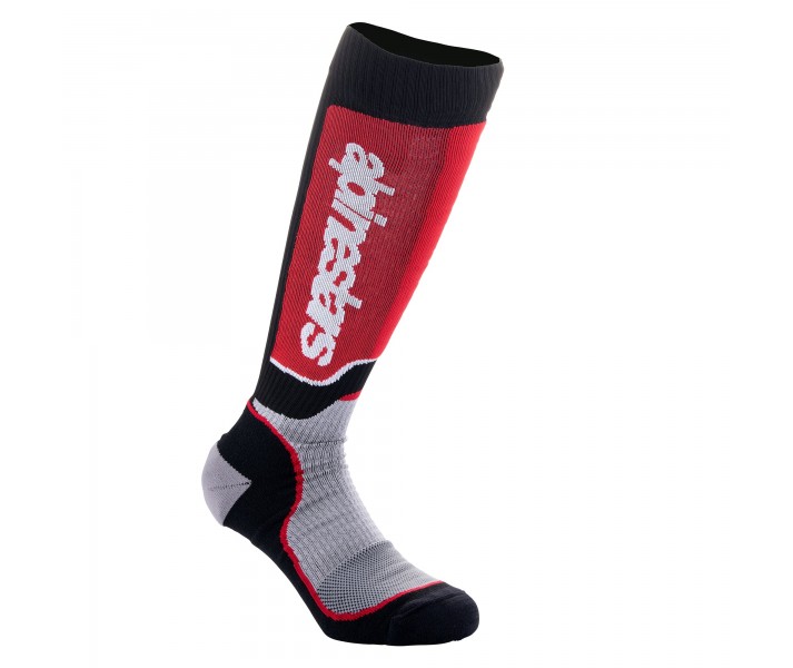 Calcetines Alpinestars Infantil Mx Plus Negro Gris Rojo |4742324-1215|