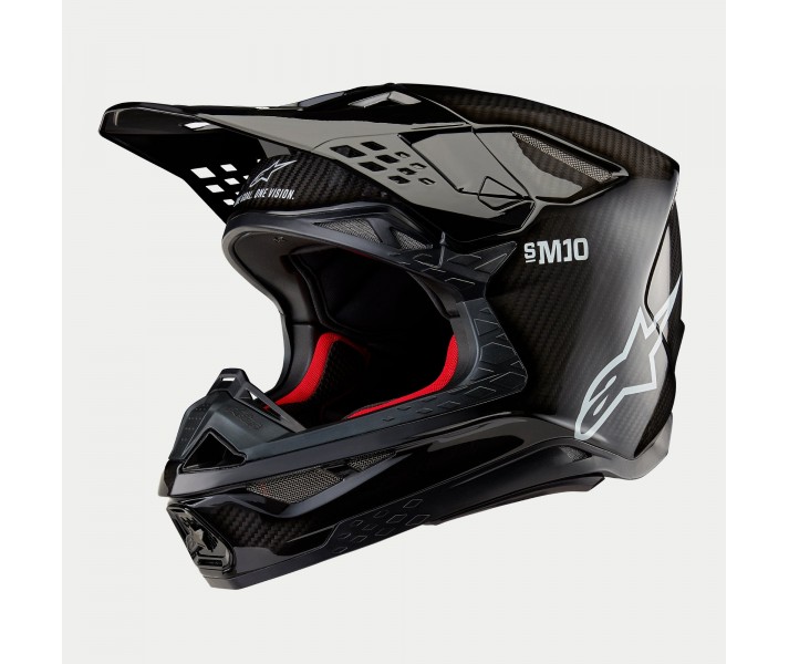 Casco Alpinestars Supertech S-M10 Solid Carbono Negro Brillo |8300123-1188|