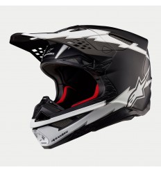 Casco Alpinestars Supertech S-M10 Ampress Negro Blanco Mate |8300623-1121|