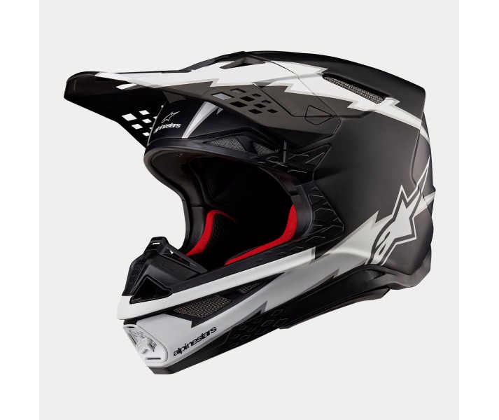 Casco Alpinestars Supertech S-M10 Ampress Negro Blanco Mate |8300623-1121|