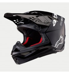 Casco Alpinestars Supertech S-M10 Flood Negro Gris Oscuro Mate Brillo |8300923-1