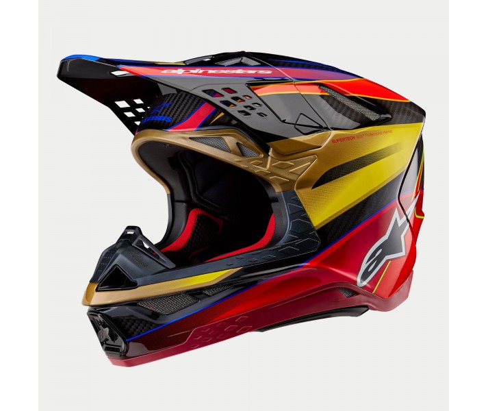 Casco Alpinestars Supertech S-M10 Era Oro Amarillo Rojo Brillo |8301123-5938|