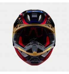 Casco Alpinestars Supertech S-M10 Era Oro Amarillo Rojo Brillo |8301123-5938|