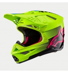 Casco Alpinestars Supertech S-M10 Unite Amarillo Fluor Negro Rosa Brillo |830162