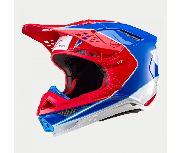 Casco Alpinestars Supertech S-M10 Aeon Rojo Azul Brillo |8301823-3017|