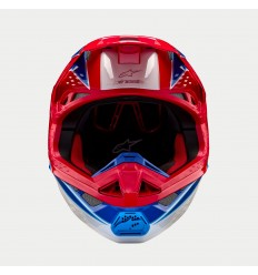 Casco Alpinestars Supertech S-M10 Aeon Rojo Azul Brillo |8301823-3017|