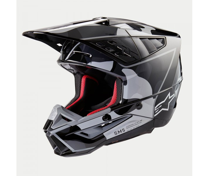 Casco Alpinestars S-M5 Rover 2 Negro Plata Brillo |8303823-1997|