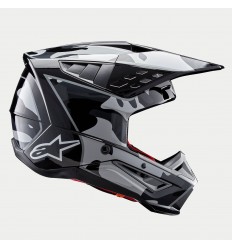 Casco Alpinestars S-M5 Rover 2 Negro Plata Brillo |8303823-1997|