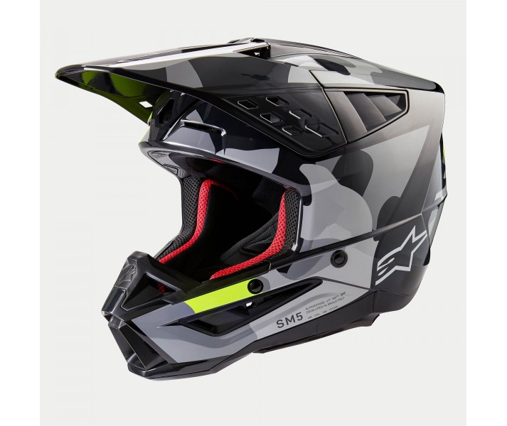 Casco Alpinestars S-M5 Rover 2 Gris Oscuro Amarillo Fluo Brillo |8303823-9350|