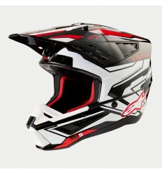 Casco Alpinestars S-M5 Action 2 Negro Blanco Brillo Rojo Brillo |8306023-1304|