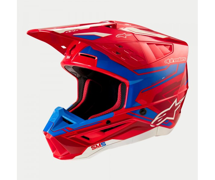 Casco Alpinestars S-M5 Action 2 Rojo Azul Brillo |8306023-3017|