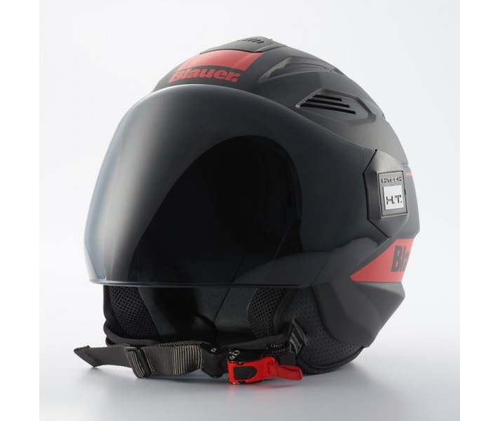Casco Blauer Brat Negro Mate Rojo |CBBRAT086|