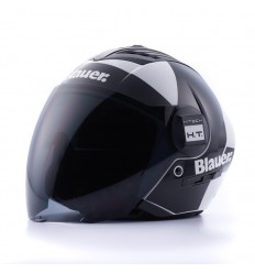 Casco Blauer Real Grafica A Blanco Negro |CBREALA11|